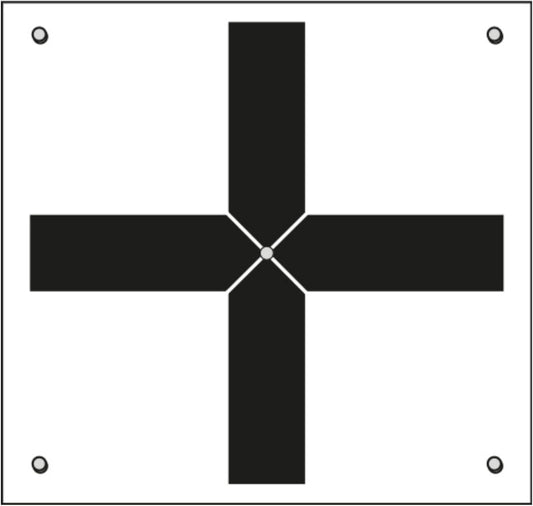 Ground Control Target 350x350 mm with Center Cross – RSL510 | Durable Surface Marker for Surveying, Construction & Drone Mapping | High Visibility Target Panel
