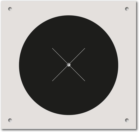 Ground Control Target 350x350 mm with Black Circle – High-Contrast Aerial Survey Target for Drone Photogrammetry & Land Surveying | RSL520