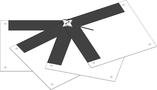 Ground Control Target 650x650 mm – Double-Sided Cross Markings – RSL512XL – High-Visibility Survey Target for Drones, Photogrammetry & GPS Mapping – Foldable & Durable