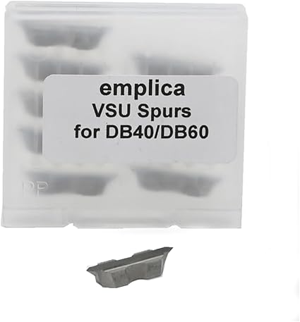 VSU Emplica Reversible Spur – Compatible with DB 40 / DB 60 | 5x5x1 cm | Durable & Precise Cutter Inserts for Woodworking and Metalworking Tools  (10 Pcs)
