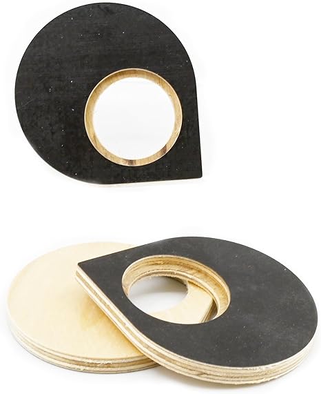 Emplica Plicafix Corner Repair Plug – 14x20x36 mm – Plastic or Phenolic Coated – 60x60x6 mm – with Tie Hole – Durable & Easy to Install Brown (100pcs)