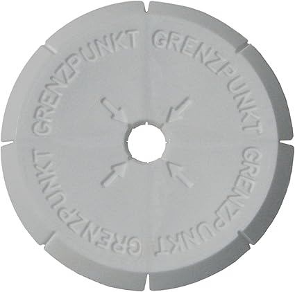 Boundary Marker with “Survey Mark” Inscription – RSKM40 White | Durable Ground Marker for Construction & Surveying Projects | Weather-Resistant, High-Visibility Plastic