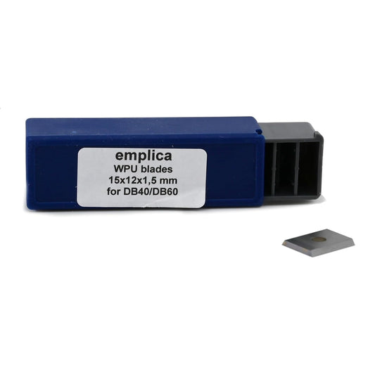 WPU Emplica Reversible HM Blades – Compatible with DB 40 / DB 60 | 5x5x1 mm Carbide Inserts  (10 Pieces)