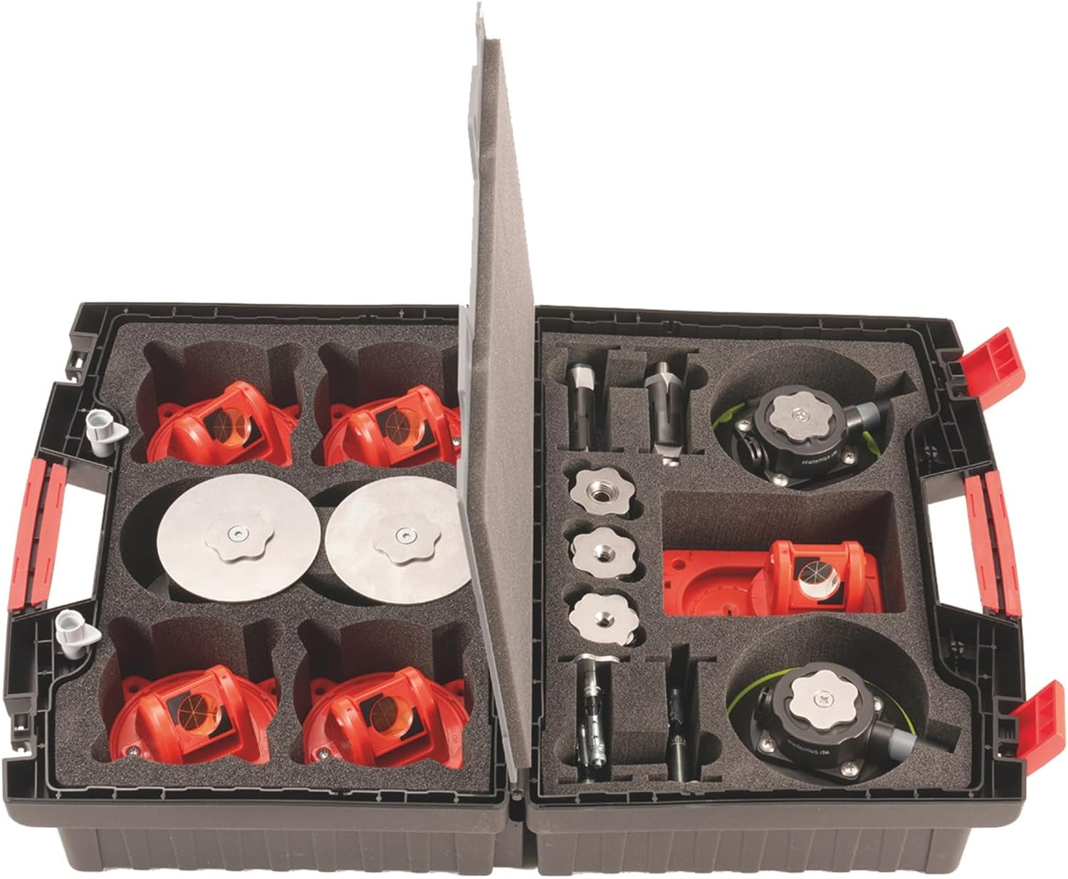 Mini Prism Suitcase Set with Copper Coating – Compact & Durable 390 x 310 x 200 mm, Dark Grey – KS1-390M+C – Protective Case for Surveying Equipment