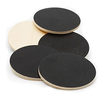 Plicafix Birch Multiplex Repair Patch – Brown Plastic Coated – Ø 40.2 mm x 5.2 mm Thick – 1000 Pcs – Wood Surface Repair Discs for Furniture, Panels & More