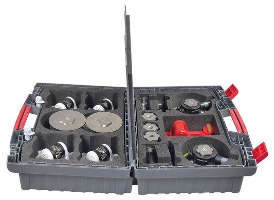 220° Prism Suitcase KS1-490M+S – Dark Grey with Silver Coating, 390 x 310 x 200 mm