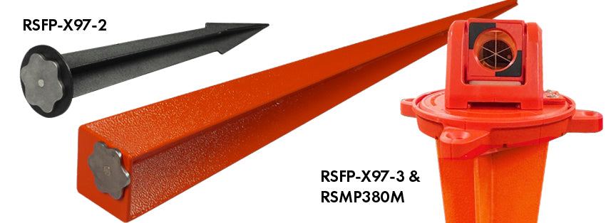 Ground Marker Spike with Fixed Point RSFP-X90, 470 mm | Durable Steel Survey Marker | Stable Installation | RSFP-X97-3